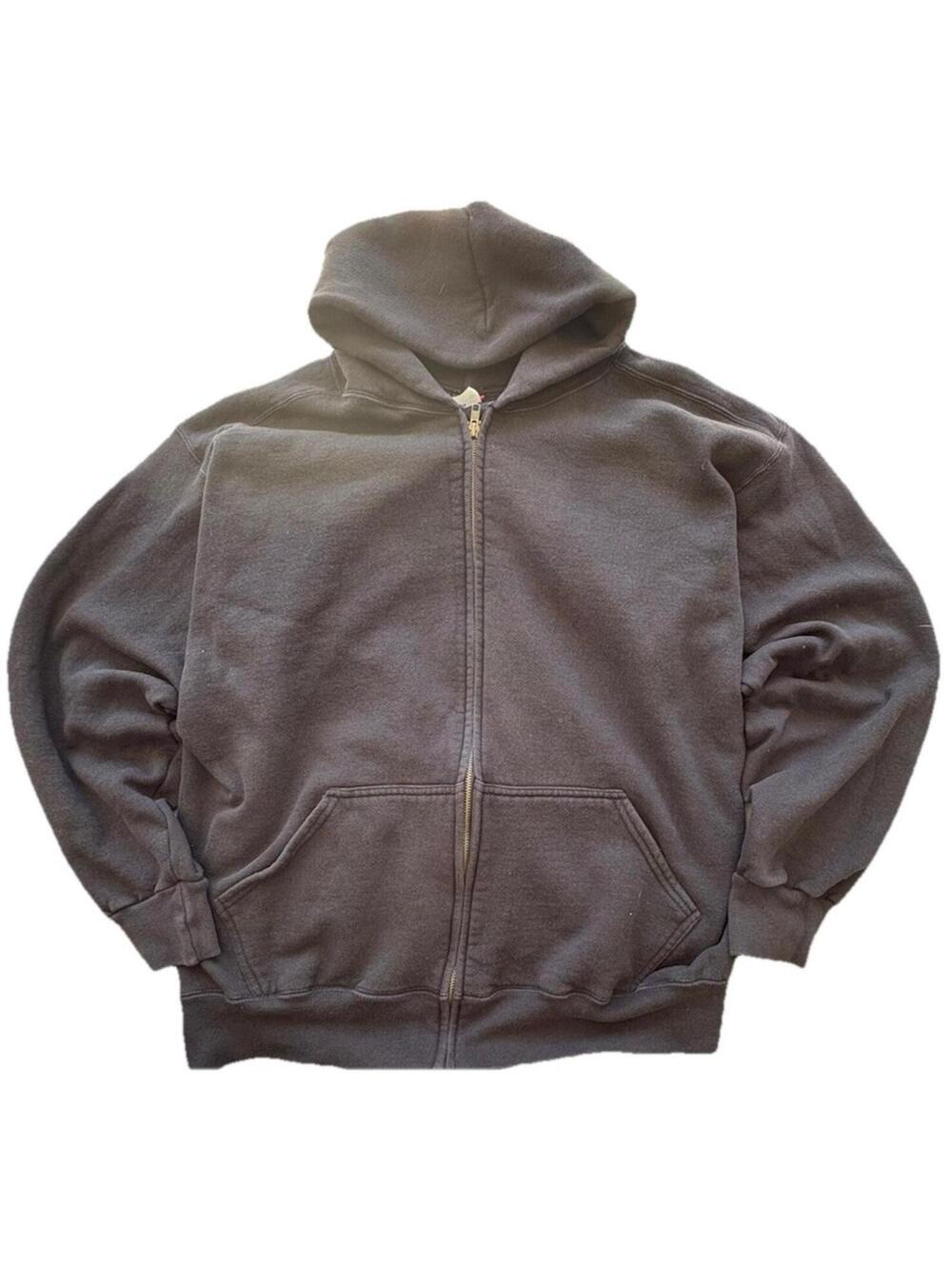 ProSpirit Fleece Full Zip Hoodie Black Hooded 2XL Men Cotton Blend